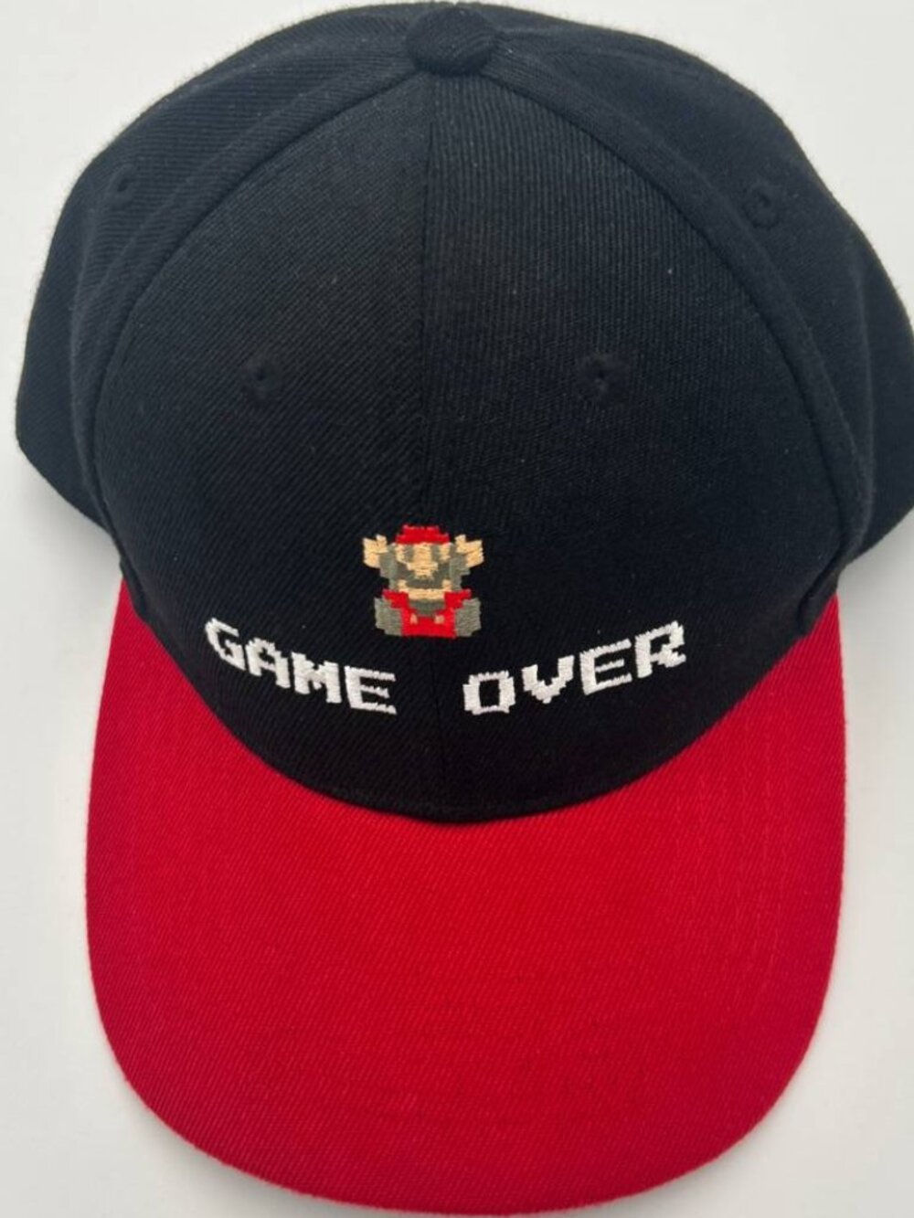 Nintendo Super Mario Bros "Game Over" Snapback Hat Controller Gear Black Red